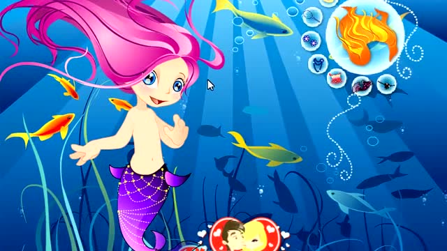 芭比美人鱼公主和王子海底捉鱼游戏
