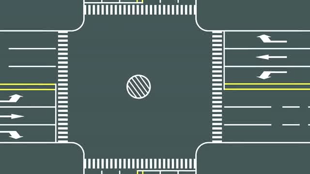 交叉路口的中心圈起什么用?