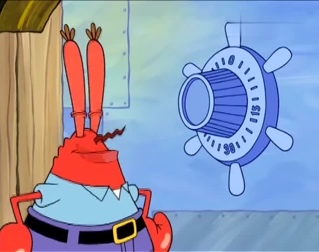 海绵宝宝:痞老板开保险箱失败,被蟹老板当黄瓜吃下肚!