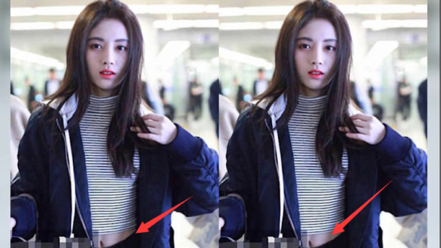 鞠婧祎的肚脐眼火了,没对比就没有伤害,竟比李荣浩的眼睛还大!