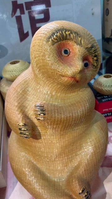 老手艺人做出的竹编动物,一个个的都太可爱了吧