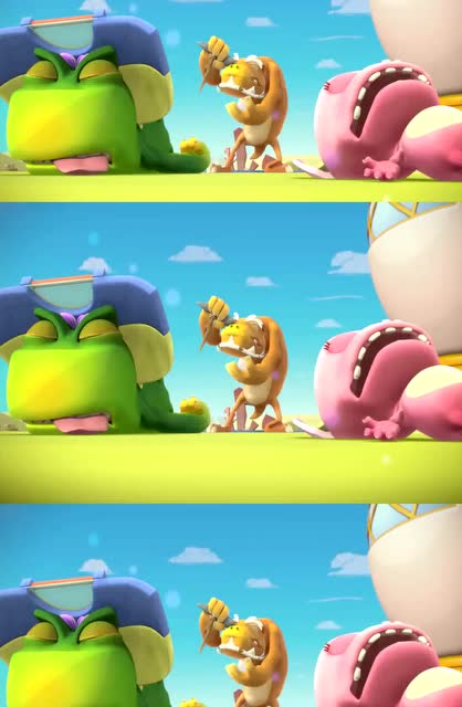 蛋计划之食蛋兽家族食蛋兽们一家人一起分享早餐很幸福