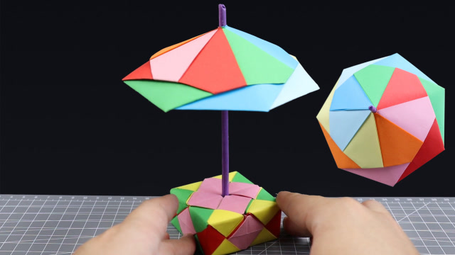 快来做一把彩虹遮阳伞!超炫超漂亮,超简单手工制作!