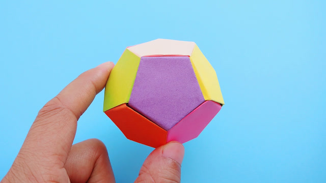 教你用纸折漂亮的玩具球,简单又好玩,儿童益智手工diy