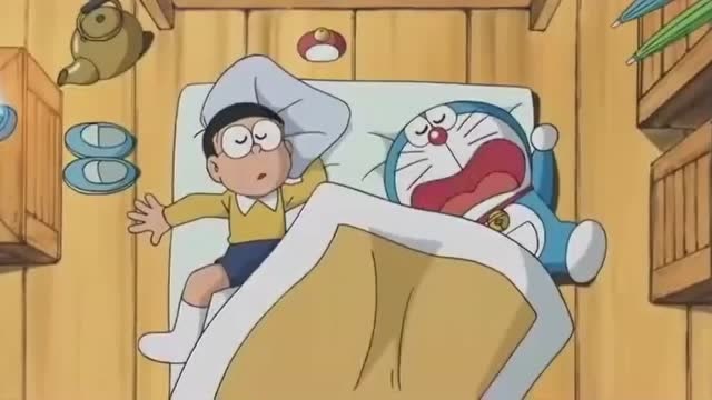哆啦a梦大雄和哆啦a梦呼呼大睡原来发大洪水是做梦呀