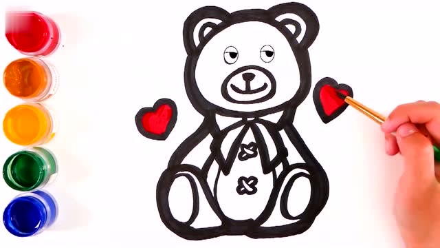 亲子早教简笔画 教你漂亮的玩具熊