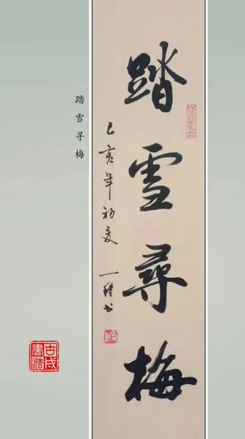 四字练习踏雪寻梅