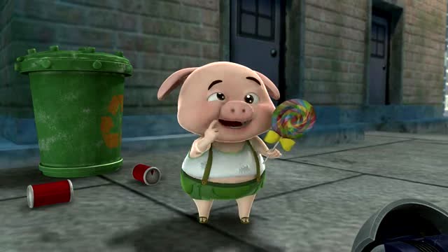 猪猪侠之幸福救援队:ggbond舔干净棒棒糖给小宝宝,你好厉害!