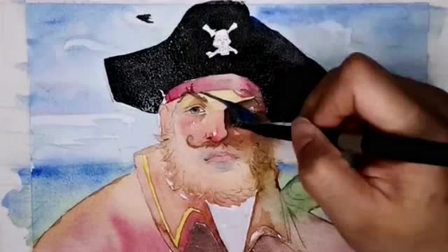 海绵宝宝里的海盗船长是我们儿时的记忆,一脸的络腮胡,看起来很好看!