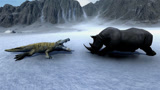 一只鳄鱼和一头犀牛展开决斗，哪一方能赢？结局不是一般的意外