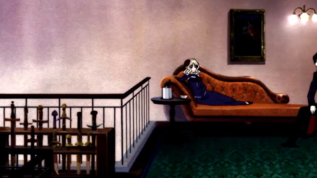 魔鬼恋人:小森唯一身黑色晚礼服,躺在沙发上挑逗吸血鬼们