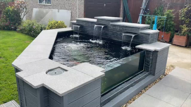 花了20000左右自建立式鱼池一体化过滤加氧水循环瞧瞧