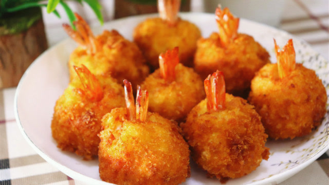 香酥虾球,外酥里嫩,营养美味,好吃更好做