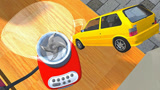 3D动画模拟：汽车掉入“巨型搅拌机”，到底会怎样？