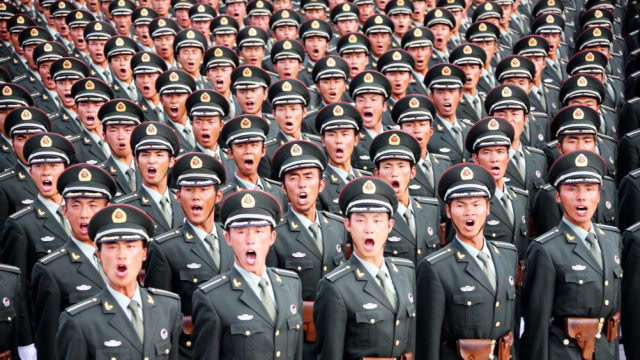 回顾09年我国大阅兵开场这是我见过最帅解放军三军仪仗队帅气