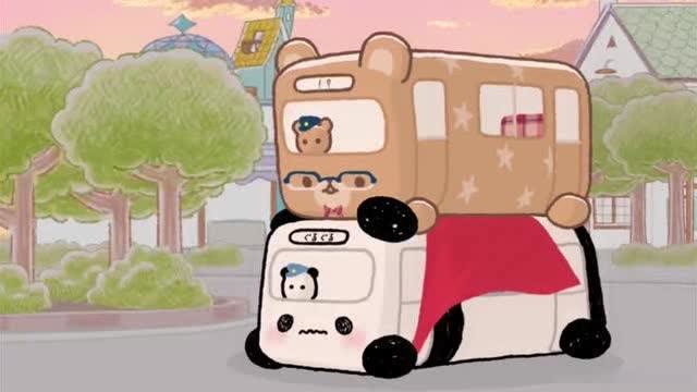 动物巴士:方方和熊度合体成为双层巴士,将前辈们的乘客送行