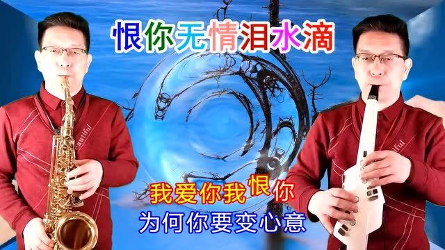 萨克斯与电吹管合奏《恨你无情泪水滴》
