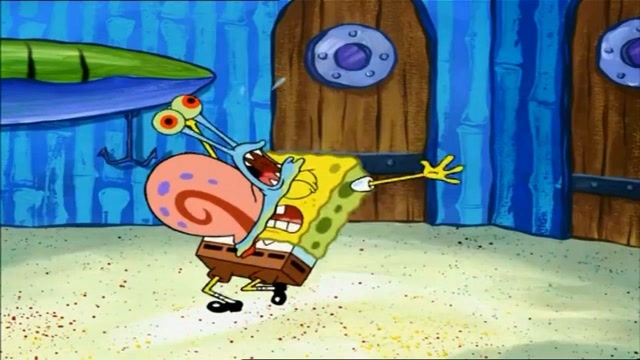 海绵宝宝带新宠物回家小蜗生气猛咬他派大星见死不救溜了