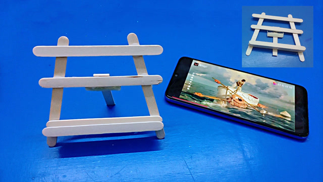 雪糕棒手工制作迷你实用的手机支架,还可以合上放包包里随身携带