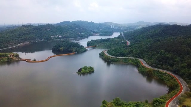 航拍重庆铜梁玄天湖度假区,免费的景点竟然也这么美!