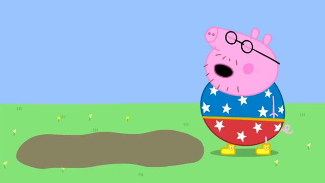 小猪佩奇:小猪佩奇接受大师的真谛,要跳泥坑就必须穿上靴子