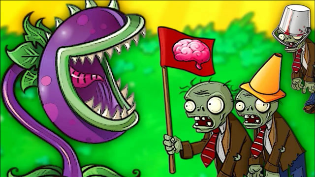 植物大战僵尸:大嘴花对战僵尸