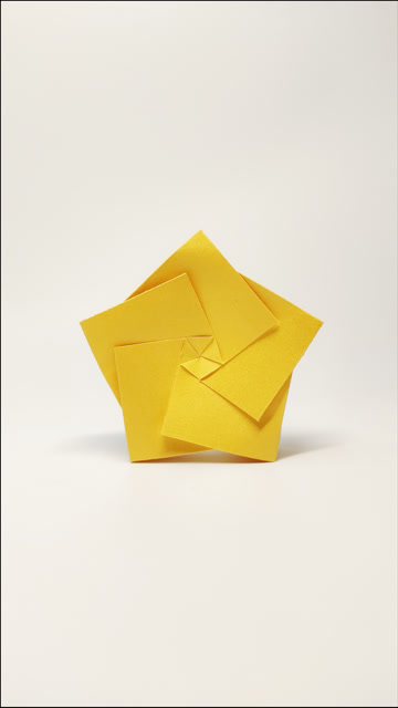 [折纸教程]双面立体五角星礼盒,一纸成型,超精美