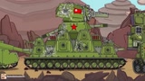 坦克世界动漫：双头坦克战车威力真是强，灰坦克展示绝招一招制敌