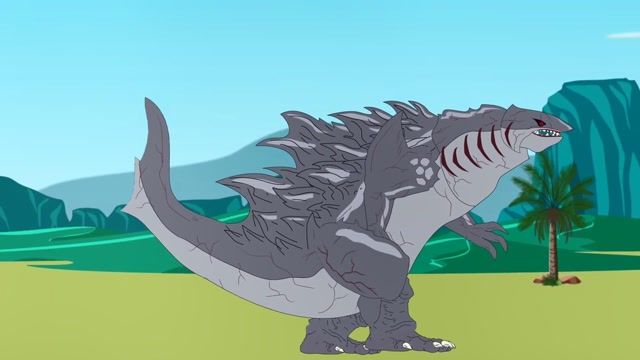 哥斯拉游戏动画:金刚vs哥斯拉vs卡通猫