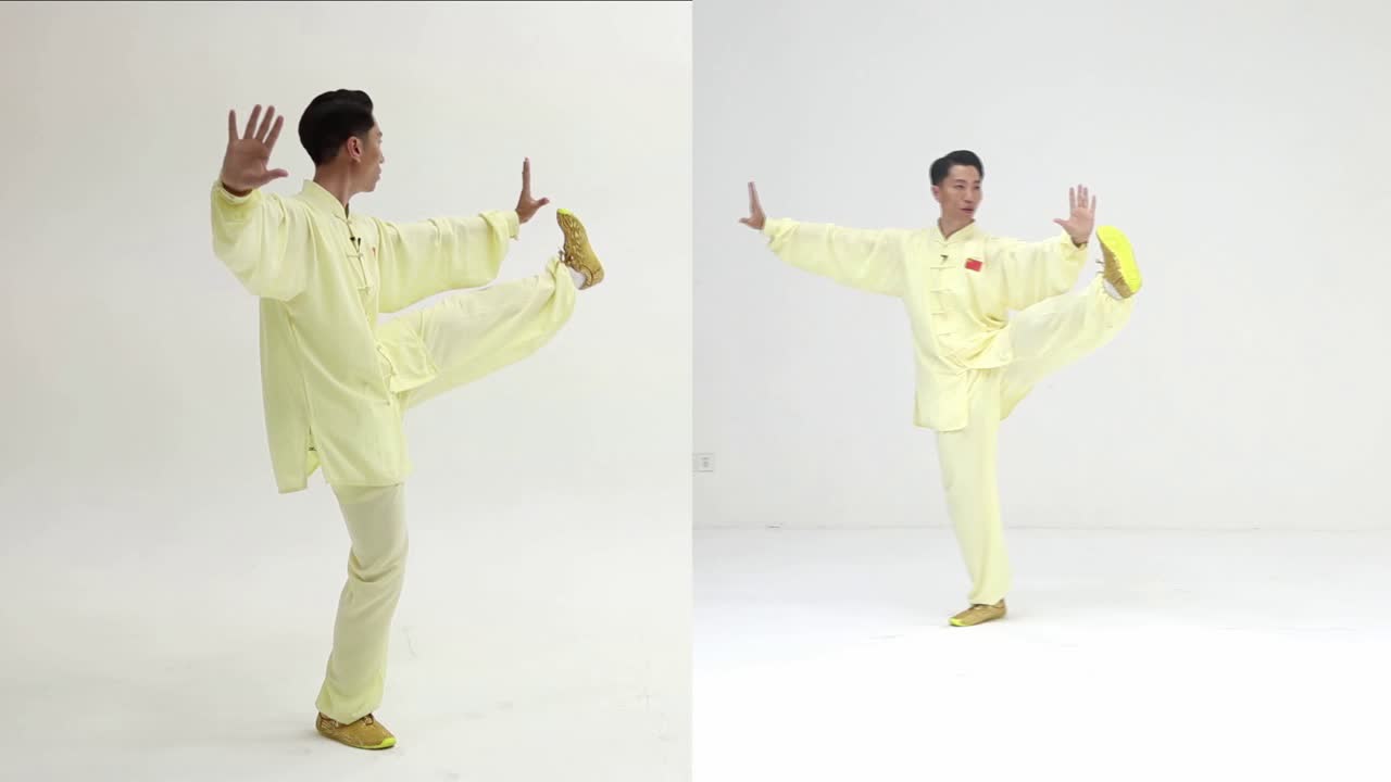 howto教你太极转身左蹬脚的方法方便又实用让你在家就能学会