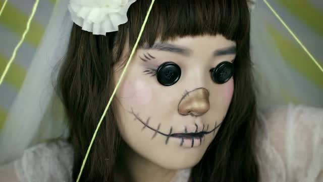 李米 万圣节提线木偶妆教程