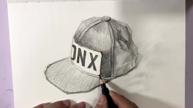 素描帽子第三步