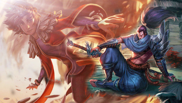 疾风剑豪亚索和岩雀塔莉娅,这对师徒真的酷!