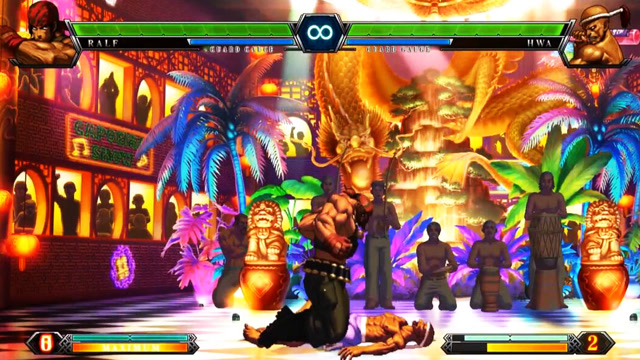 拳皇13:拉尔夫必杀技演示,摁地上一顿大电炮