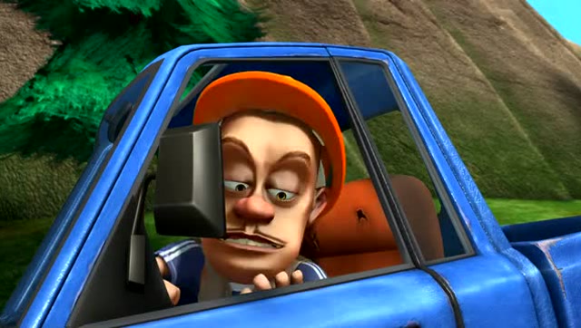 光头强开车的时候遇到地震,差点就没命了