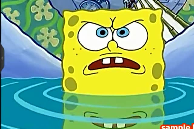 海绵宝宝的超强吸水能力!