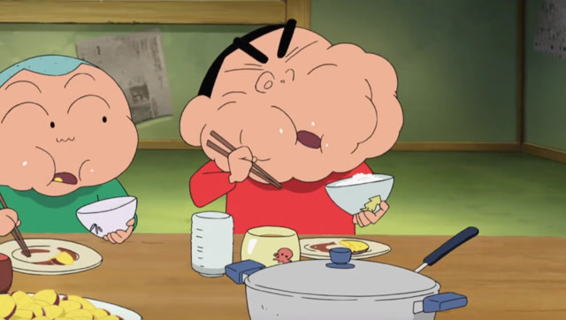 蜡笔小新:小新你这是有多饿,吃饭吃成这样!