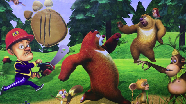 拼图玩具熊出没之光头强追赶熊大熊二