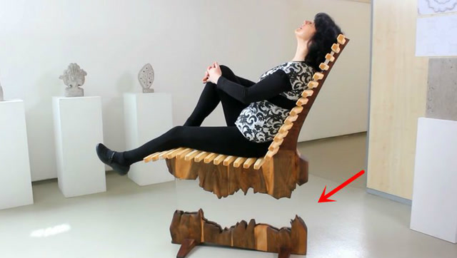 小哥自制一把躺椅,真的是个性十足!