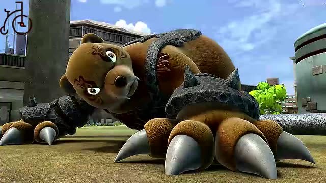 猪猪侠:猪猪侠变身石甲熊之后发现力量果然很强.