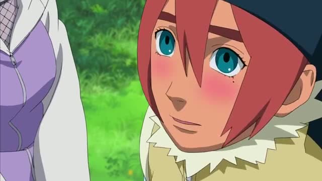 鸣人意外发现雨琉是女扮男装 瞬间脸红