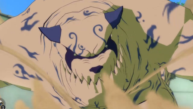 火影忍者:四代风影vs一尾!我爱罗小时候大概就是这样被制服的吧