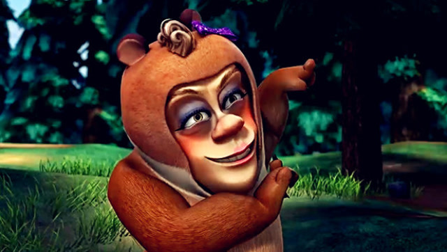 光头强扮母熊,简直不忍直视,辣眼睛!