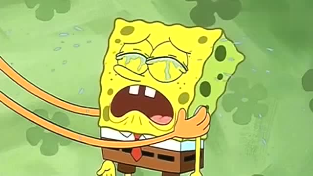 海绵宝宝哭得天昏地暗,不想长大,只想做个孩子一直得到奶奶疼爱