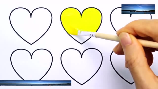 少儿色彩早教,给爱心涂上你喜欢的颜色