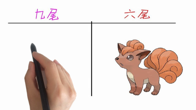 精灵宝可梦:6尾进化成9尾,强烈对比!