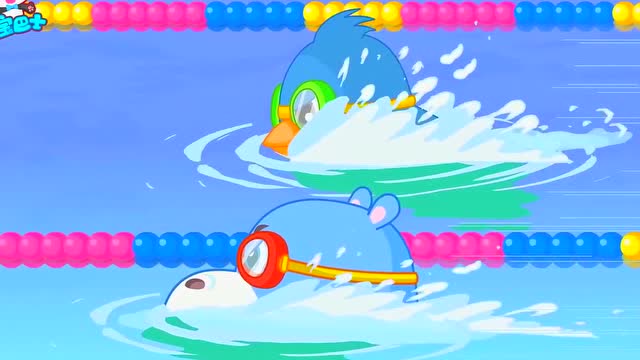 《宝宝巴士》游泳比赛冲刺第一