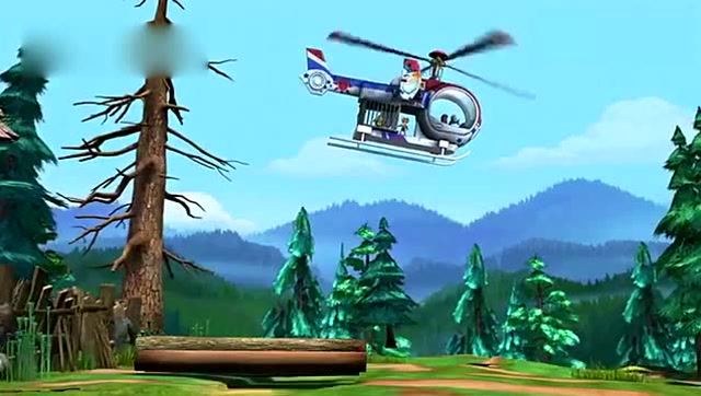 熊出没:熊二玩撑杆跳,然而一跳却扒直升机挡风玻璃上