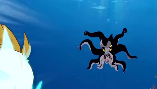 兽王争锋蛟尾威烈兽大战黑乌贼, 救出龙吉战队