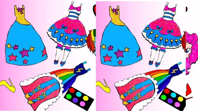 儿童简笔画:可爱小马宝莉紫呀漂亮裙子